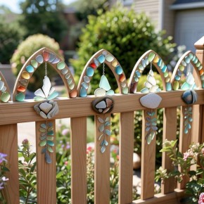 Как морское стекло оживляет старый забор и создаёт уникальный стиль
