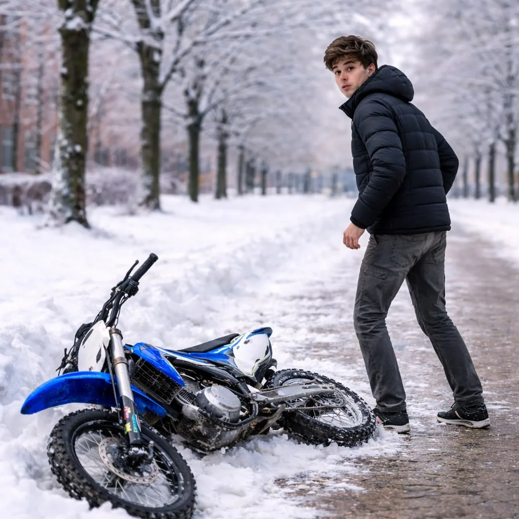 В Ханты-Мансийске опасное поведение на дороге безбашенного питбайкера пресекли полицейские
