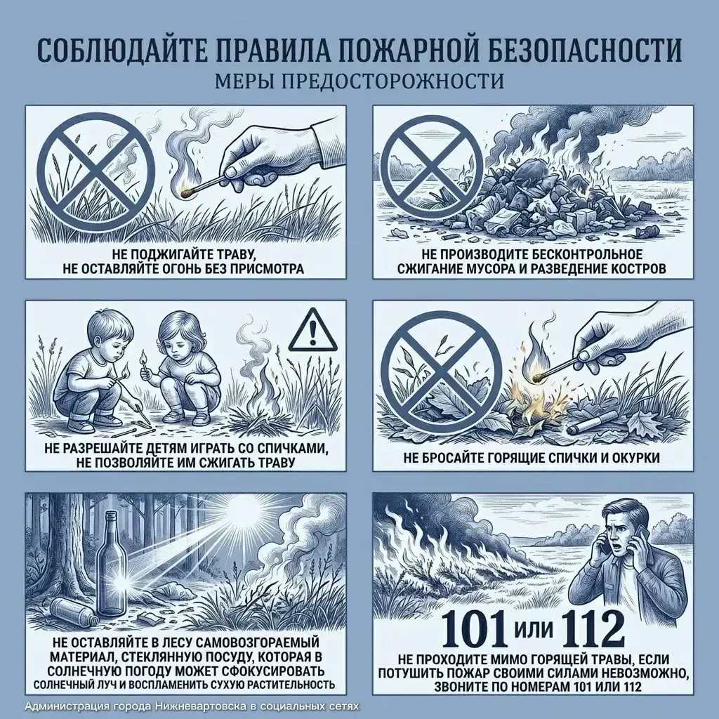 В Нижневартовске действует особый противопожарный режим, который продлится до 11 мая В Нижневартовске действует особый противопожарный режим, который продлится до 11 мая