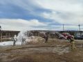Огнеборцы Нягани и персонал газоперерабатывающего завода отработали действия при пожаре