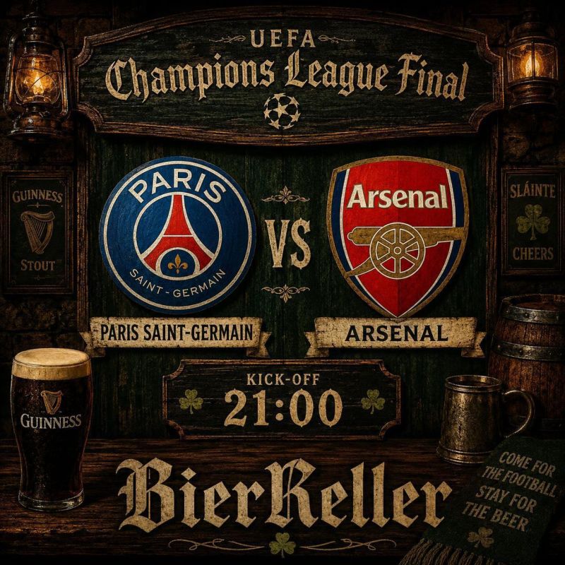 ПОГРУЗИСЬ В АТМОСФЕРУ ФИНАЛА ЛИГИ ЧЕМПИОНОВ В BIERKELLER!