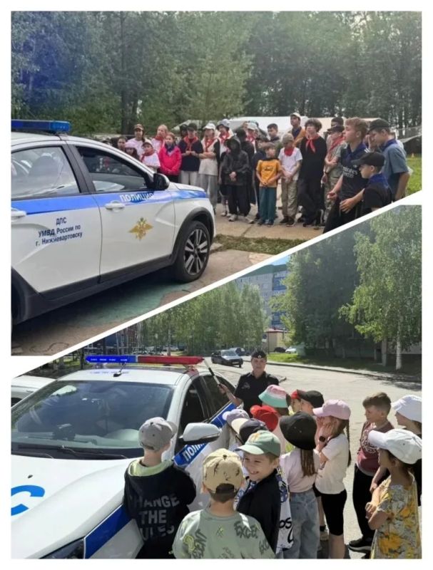 Госавтоинспекция проводит занятия по безопасности в пришкольных лагерях Госавтоинспекция проводит занятия по безопасности в пришкольных лагерях