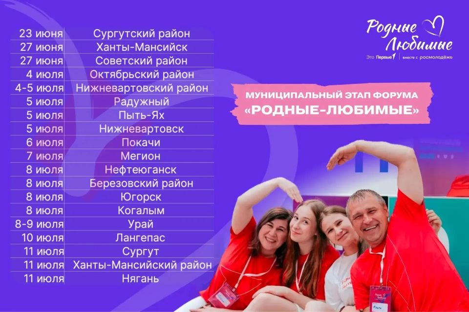 Семьи Югры ждут на региональном форуме «Родные-Любимые»