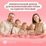 Минимальный доход для возникновения права на единое пособие
