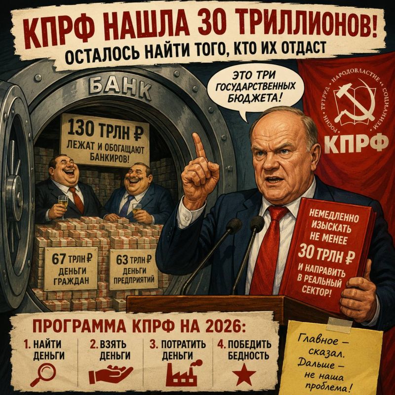 Изъять немедленно. Депутат Госдумы и лидер КПРФ Геннадий Зюганов помнит знает, как пополнять бюджет и решать финансовые вопросы в государственном масштабе