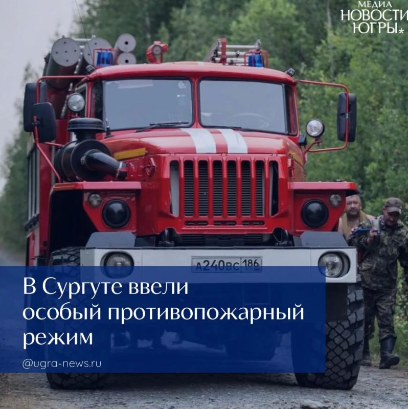 С 24 июня в Сургуте в связи с сухой погодой и аномальной жарой введён особый противопожарный режим