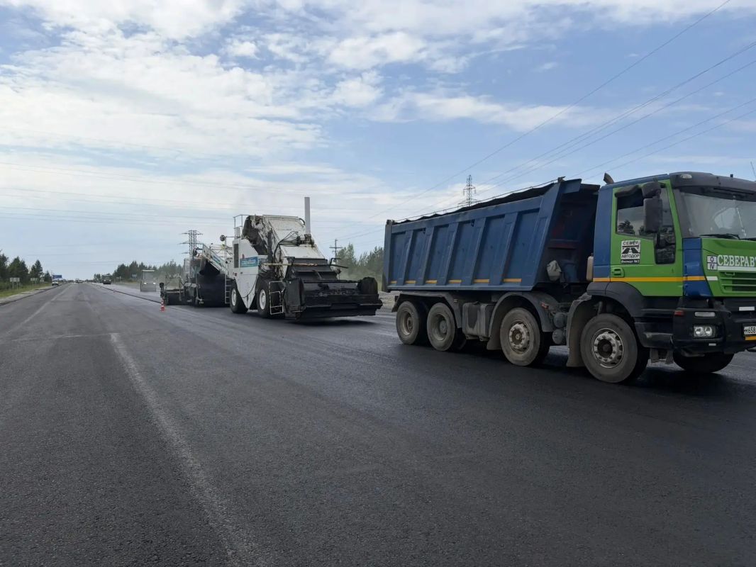 В Ханты-Мансийском автономном округе-Югре ремонт участка автодороги «Север» выполнен на половину В Ханты-Мансийском автономном округе-Югре ремонт участка автодороги «Север» выполнен на половину