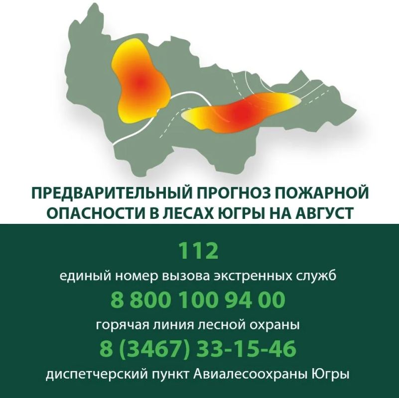 Делимся статистикой тушения природных пожаров в Югре в июле: ликвидировано 220 природных возгораний: 219 лесных пожаров на площади 26 769,45 га, а также одно ландшафтное возгорание на площади 0,05 га Делимся статистикой тушения природных пожаров в Югре в июле: ликвидировано 220 природных возгораний: 219 лесных пожаров на площади 26 769,45 га, а также одно ландшафтное возгорание на площади 0,05 га