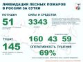 За прошедшие сутки в России потушен 51 лесной пожар в 14 регионах