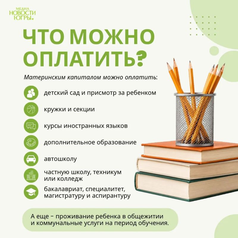 Маткапитал: от детского сада до аспирантуры Маткапитал: от детского сада до аспирантуры