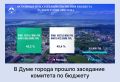 Депутаты Думы провели сегодня заседание комитета по бюджету