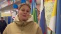 Одной из первых на избирательный участок пришла Наталья Зверева
