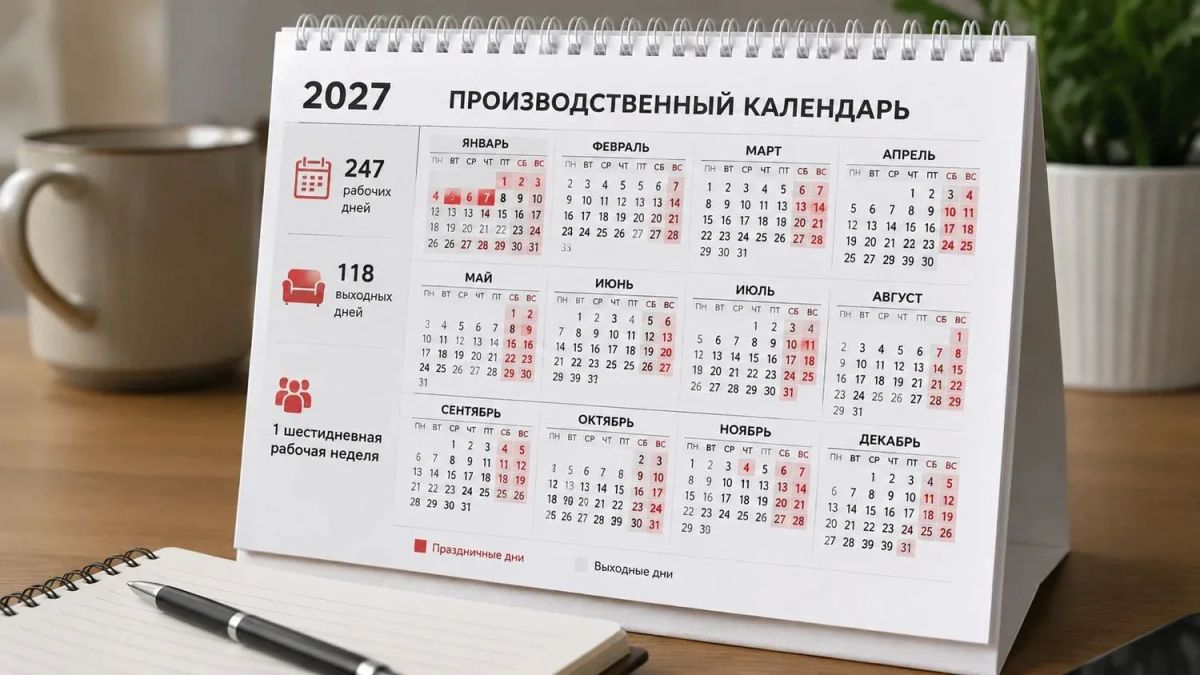 В России сформирован производственный календарь на 2027 год