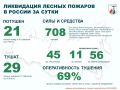 За прошедшие сутки в России потушен 21 лесной пожар в 10 регионах