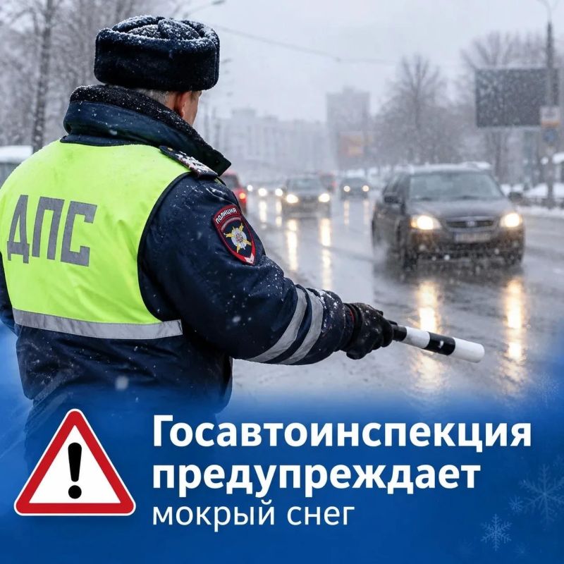 Предупреждение о неблагоприятных погодных условиях: мокрый снег