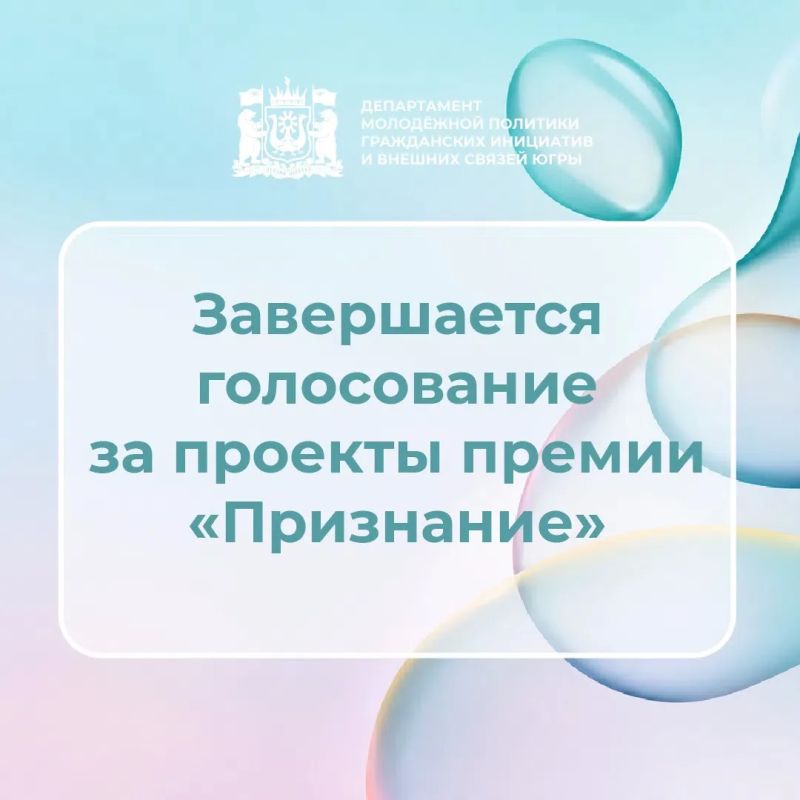 В Югре завершается голосование за проекты Премии «Признание»