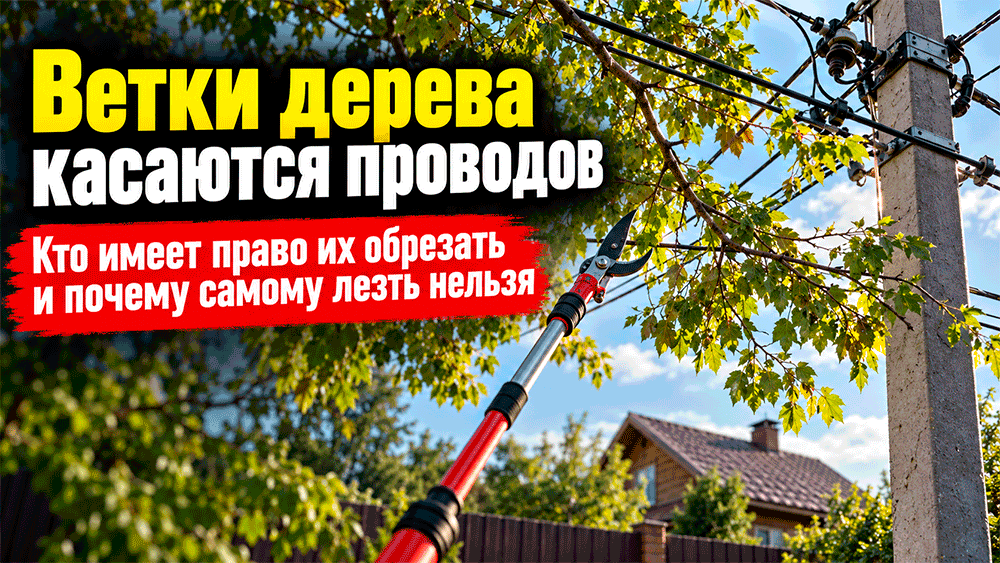 Ветки добрались до проводов: кто должен их обрезать и почему нельзя браться за пилу самому
